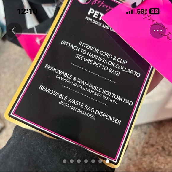 Betsey Johnson Cherry Print Pet Carrier Bag - Picture 3 of 5